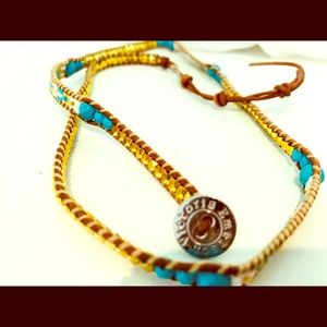 Victoria Emerson wrap bracelet gold and topaz